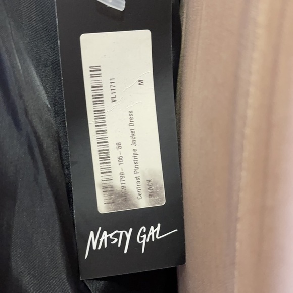 Vera & Lucy 1/2 Pinstripe 1/2 Solid Wrap Front Blazer NWT - Picture 10 of 16